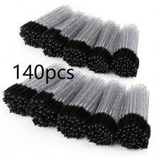 500/200/100pcs Disposable Crystal Eyelash Brushes, Disposable Mascara Wands Eyelash Brush Rods Suitable For Eyebrow & Eyelash Extension, Convenient & Plastic, Pink - Pink - View 11
