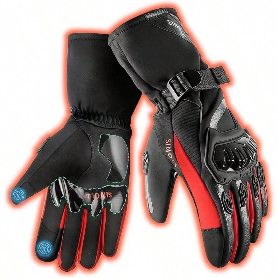 Guantes de Motocicleta para Invierno, con Pantalla tctil, Impermeable, Resistente al Viento, Trmicos para Nieve, Ciclismo, Correr, Motocicleta, Conducir - Hombre y Mujer - inicial - Ver 1