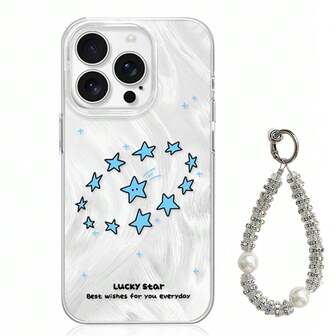  JURSUE趣味时尚抽象美学防震保护硬壳手机壳，带摄像头保护膜和手机挂绳，兼容 17 Air 16 15 13 12 11 Pro Max IP 14 Plus MZ5073