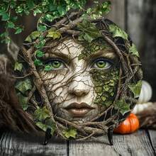 HELLOYOUNG Vintage Metal Tree Face Wall Art - 2D Flat Printed Retro Iron Wall Sign With 8 Inch Colorful Floral Design, Durable Indoor Outdo - Multicolor - View 12