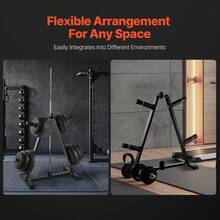 Estante para discos de pesas, soporte para discos de pesas, soporte para almacenar pesas de 2 pulgadas para gimnasio en casa - Negro - Ver 6