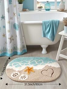 DAJIANG 1pc Fluffy Bathroom Rug, Soft And Comfortable Foot Feel, Flower Shaped Bath Mat With TPR Non-Slip Bottom, Suitable For Hallway, Bedroom, Living Room, Bedside, Decorative Small Rug, Machine Washable And Easy To Clean - Multicolor - View 12
