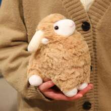 1个逼真卷毛绵羊毛绒娃娃，柔软蓬松，可作枕头，适合儿童、家居装饰、生日、情人节、复活节礼物 - 彩色 - 查看 11