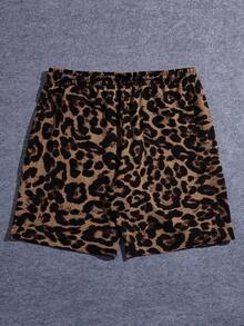 Men's Boho Paisley Print Drawstring Waist Summer Shorts With Pocket - Deep Blue Paisley - View 2