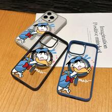 Disney DonaldDuck Character Phone Case, Featuring Cute And Playful Expression Designs, Simple And Stylish, Smooth To The Touch, With Strong Magnetic Adhesion, And Camera Protection. Suitable For Girls. Compatible With IPhone 17/16/15/14/13/...12 Mini Pro Max Pro Plus XRXS, As Well As SamsungGalaxy S20, S21, S22, S23, And S24 Series. The Perfect Gift For Family And Friends. Stylish Phone Case, Fun Expression Design, Trendyphone Case, Lightweight And Durable Material. - 藍色 - 查看 2
