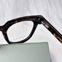 Unisex Oval Square Retro Acetate Eyeglass Frame BL7033 Size M/L - tartaruga - 查看 4