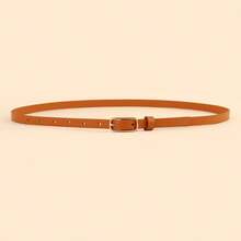 3 pièces Ceinture fine pour femme avec boucle rectangulaire