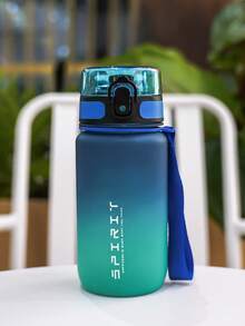 1pc 600ml/21oz Gradient Matte Drinking Sports Water Bottle - Time Scale Markings, Portable Handle Strap - Suitable For Running, Cycling, Outdoor Sports, Holiday & Birthday Gifts - Multicolor - View 10