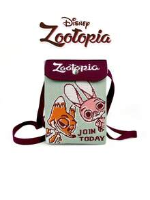 疯狂动物IP卡通尼克和朱迪翻盖斜挎包，小钱包，外出必备，手机袋，轻便可折叠单肩包，适合日常聚会、派对、购物、日常搭配、节日礼物 - 彩色 - 查看 10