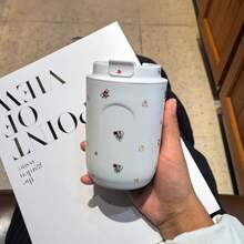 400毫升玻璃杯，高端咖啡杯，可定制贴纸图案，奢华牛奶杯，冬季暖身杯，抹茶杯。两用保温杯，专为女性设计，适合居家、办公、学校、聚会、旅行、露营等场合，也可作为礼物赠送。 - 彩色 - 查看 4