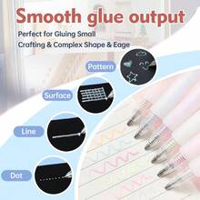 Fine Tip Glue Pen Quick Dry Roller Stick Pens Apply Glue Like Writing Easy Control Precision Adhesive For Scrapbooking Card Making Crafting Foil Calligraphy Craft SuppliesSticky, Stable, , Portable And Easy To Store - one-size - View 4