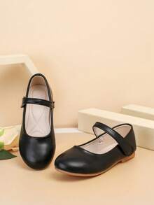 2025新款时尚女童平底休闲百搭鞋，适合搭配连衣裙，日常穿着，夏秋季皆宜 - 黑色 - 查看 3
