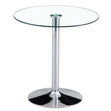 Modern Minimalist Coffee Table In Glass Beam: With A Diameter Of 89 Cm And A Height Of 92 Cm, It Is The Ideal Choice For A Luxurious And Light Structure. - Silver - View 5