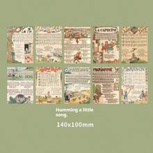 25pcs/50pcs Random Creative Vintage Scrapbooking Paper Supplies