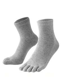 1/2/3 Đôi tất ngón chân nữ, tất thể thao dài đến giữa bắp chân, thấm hút mồ hôi, mùa thu/đông - Nhiều màu - Xem 2