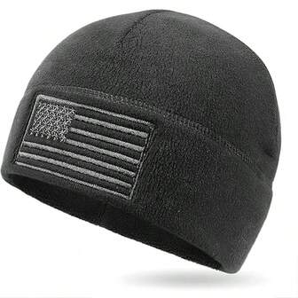 1 st vinterformande nationell flagga taktisk mössa, utomhuscykling löpning skidåkning sport fleecehatt, vindtät varm mössa