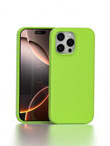 Skin-Friendly Liquid Silicone Phone Case - Ultra Thin, Anti-Slip & Plush Lined For Shockproof - 13 Colors Fits Phone 11/12/13/14/15/16/17All Models - 綠色 - 查看 34