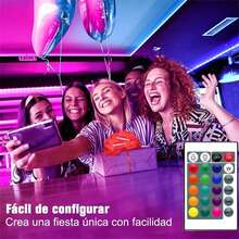 5m tiras LED luces 5050 RGB, tira multicolor para decoración, iluminación flexible para habitaciones, fiestas o muebles, control remoto incluido, instalación fácil y segura, bajo consumo energético, efecto visual dinámico. - Tipo de Enchufe A USA (110-127V) - Ver 8
