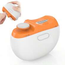 电动指甲修剪器、电动指甲钳、电动指甲护理套装 - 修剪和抛光，完美适用于手脚（橙色、浅紫色）