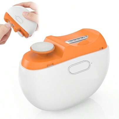 电动指甲修剪器、电动指甲钳、电动指甲护理套装 - 修剪和抛光，完美适用于手脚（橙色、浅紫色）