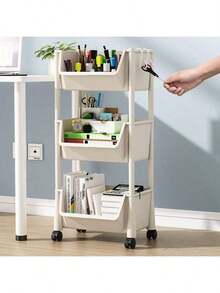 Xe đẩy đa năng 3/4/5 tầng, kệ lưu trữ 5 tầng nhỏ gọn tiết kiệm không gian, kệ lưu trữ mô-đun có thể tháo rời, xe đẩy nhựa, đa năng dùng cho nhà bếp và văn phòng, kệ lăn đứng sàn - Bộ - Xem 10