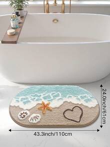 DAJIANG 1pc Fluffy Bathroom Rug, Soft And Comfortable Foot Feel, Flower Shaped Bath Mat With TPR Non-Slip Bottom, Suitable For Hallway, Bedroom, Living Room, Bedside, Decorative Small Rug, Machine Washable And Easy To Clean - Multicolor - View 15