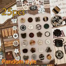 20/30pcs Colorful High Gloss Resin Buttons, DIY Craft Decorative Beads Accessories, Cute Buttons