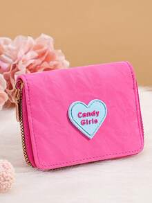 1pc New Zipper Wallet Candy Girl Fashion Cute Multi-Card Slots Women Coin Purse Sweet Short Wallet