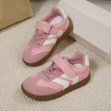 Toddler/Little Kid Comfortable Hook & Loop Strap Sneakers With Mesh Lining – Anti-Wear All-Season Sport Shoes For School & Daily Play - Màu hồng gỉ - Xem 3