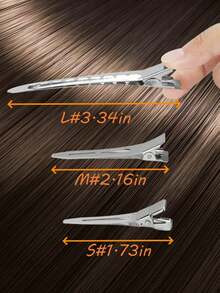 30/24/5Pcs Metal Alligator Hair Clips For Women Styling Sectioning, Hair Pins For Long Hair, Alligator Curl Loc Clips For Thick Hair Roller, Salon, Bows DIY Claw Clips Hair Claws Hair Barrettes, Hair Slide - Multicolor - View 8