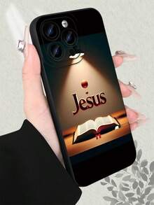 Religious Themed Design With Warm Light Transparent, High-Aesthetics New Style, Full Protection, Shockproof, Scratch-Resistant & Anti-Yellowing Compatible With IPhone 17/16/15/14/13/12/11/7, X - 黑色 - 查看 5