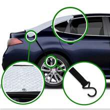 غطاء حماية من الثلج والجليد لزجاج السيارة الخلفي والأمامي. غطاء زجاج أمامي مقاوم للماء، مناسب لجميع السيارات والشاحنات والسيارات الرياضية متعددة الاستخدامات والشاحنات الصغيرة، إكسسوارات سيارة أساسية للشتاء - متعدد الألوان - مشاهدة 9