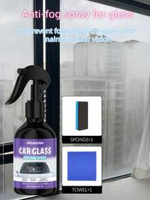 1件装 Hikeren 汽车玻璃清洁剂 - 汽车挡风玻璃油膜清洁剂、汽车油膜清洁刷、强力挡风玻璃油膜去除剂、防雾清洁玻璃刷、清洁用品、玻璃清洁剂 - 彩色 - 查看 3