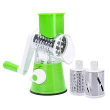 5-In-1 Multifunctional Hand-Cranked Roller Slicer, Durable Vegetable Cutter For Radish Potato, Easy To Clean Home Kitchen Gadget Durable & Easy To Clean! 5-In-1 Hand-Cranked Vegetable Chopper, Roller Slicer For Potato Radish Home Cooking Tool - Green - View 1