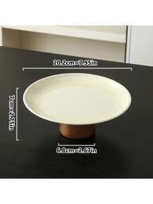 1 khay đế gỗ màu trắng sữa sáng tạo chất lượng cao, đĩa đựng đồ ăn nhẹ cho bàn cà phê phòng khách, đĩa đựng trái cây bằng thép không gỉ, đĩa đựng bánh tráng miệng, khay đựng hương trang trí lối vào - Nhiều màu - Xem 14