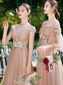 1个金属花环，适用于婚礼新娘、伴娘丝绸花环、新娘捧花、户外婚礼伴娘人造花环、婚礼装饰、人造花环、户外婚礼手持花环、摄影道具、婚纱配饰 - 彩色 - 查看 6