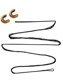 1pc Outdoor Hunting Gear Archery Accessories Bow String, 14 Strands Durable Bow String For Recurve Traditional Bow, Comes With Bow String Copper Buckle, Convenient For Archery Practice And Outdoor Recreation, Multiple Lengths Available