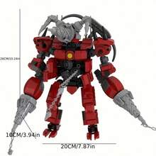 Deluxe Titan Drill Man Articulated Action Figure With Spinning Drills And Drill Man Buster, Suitable For Desk Decoration, Perfect Christmas And Birthday Gifts For Boys And Girls Aged 6-12 - 紅色 - 查看 2