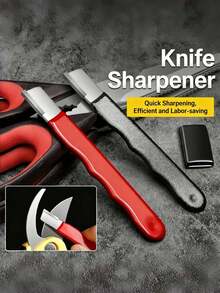 3/2/1 Pc Professional Precision Edge Knife Sharpener- Tungsten Steel And Diamond Ceramic, Suitable For All Blades, Versatile Kitchen & Garden Shear Sharpening Tool - Multicolor - View 2