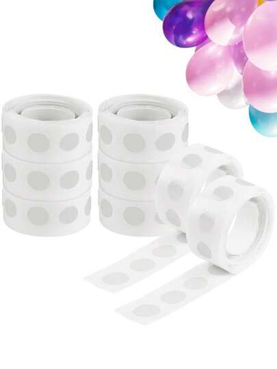 500pcs Clear Removable Balloon Glue Dots - Double-Sided Adhesive Stickers, Waterproof & No-Residue, For Party Decorations, Wedding, Christmas, Gift Wrapping