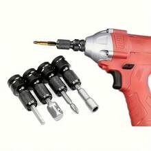 1 Adaptador de llave eléctrica de alta adaptabilidad, llave de impacto, interfaz hexagonal universal, acoplamiento preciso sin deslizamiento, adecuado para decoración, reparación de automóviles, instalación de accesorios de herramientas multifuncionales - Negro - Ver 6