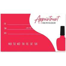 Andaz Press Nail Salon Appointment Business Cards For Nail Spa, Client Reminder, Nail Boutique Bar, Eyelash Extension, Beauty Spa, Manicures, Pedicure, Waxing, Threading, Bulk 100 Cards, 2 X 3.5-Inch - ColorN - 查看 1