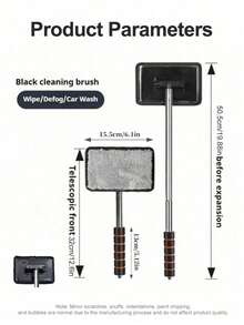 1pc/3pcs/5pcs Windshield Cleaning Tool Set - Extendable & Detachable Handle, Microfiber Cloth Car Glass Cleaning Brush, Car Windshield Squeegee, Suitable For Auto Detailing, Windshield, Truck, SUV, RV And Home Windows, Car Cleaning Kit, Car Glass Cleaner, Windshield Cleaner