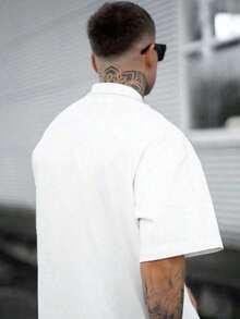 Men's T-Shirt With Heart Print - Black - View 4