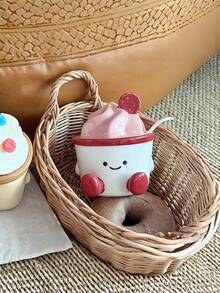 可爱蛋糕造型陶瓷盐胡椒调味罐，配有装饰盖，优雅的调料罐，耐用的桌面调味容器，可盛放盐、胡椒粉及各种香料，适合家庭厨房/餐厅使用，美观大方，易俘获女孩芳心，是理想的厨房配件，也是情人节及其他节日的送礼佳品，更是每个家庭的实用装饰品。 - 彩色 - 查看 8