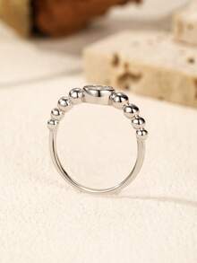 MODIAN D Color VVS1 Square Moissanite Ring, 925 Sterling Silver Brilliant Wedding Band, Exquisite Jewelry Gift For Women - Silver - View 6