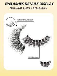 10 Pairs Natural Eyelashes, Fine Fake Lashes For Natural Nude Makeup Look, Soft And Gentle Eye Enhancer, Perfect For Everyday Use,The Perfect Christmas Gift - Mi tự nhiên - Xem 5