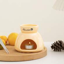 1个巧克力融化锅，陶瓷家用套装，奶茶炉加热，迷你瑞士奶酪，奶酪火锅炉。 - 彩色 - 查看 10