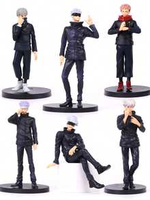 1pc Gojo, Yuji, Sukuna, Geto, Nanami, Megumi, Toge Anime Figure Model Collectible, Home Decor, Plush Doll, Car Accessory, PC Decoration, Desktop Ornament, Birthday Gift, Couple Gift, Commemorative, Theme Event, Holiday Decoration, Christmas, Halloween Gift - Multicolor - View 2