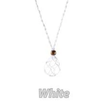 1PC Crystal Stone Holder Mesh Pocket Cage Pendant Necklace Natural Stone Mesh Pocket Woven Necklace Pendant Adjustable Retractable Mesh Pocket Handwoven Mesh Holder - Cage Holder - View 5